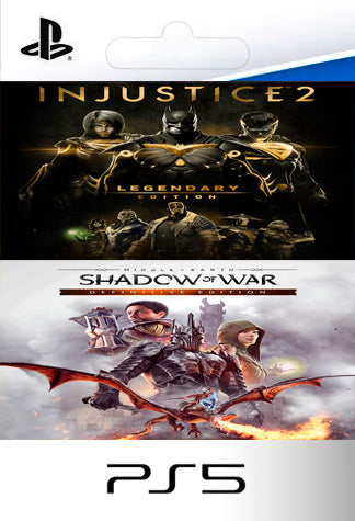 Injustice 2 LE & Middle earth Shadow of War DE PS5 playstation 5 juego digital Chile
