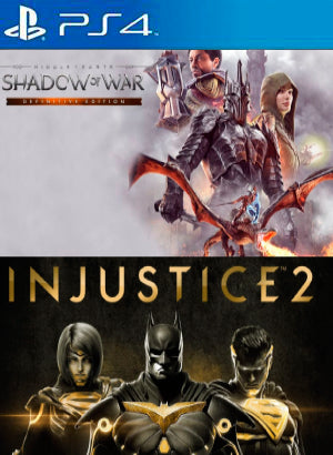 Injustice 2 LE & Middle earth Shadow of War DE PS4 playstation 4 juego digital Chile