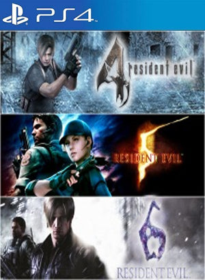 Resident Evil 4 + 5 + 6 Primaria PS4 - Chilejuegosdigitales